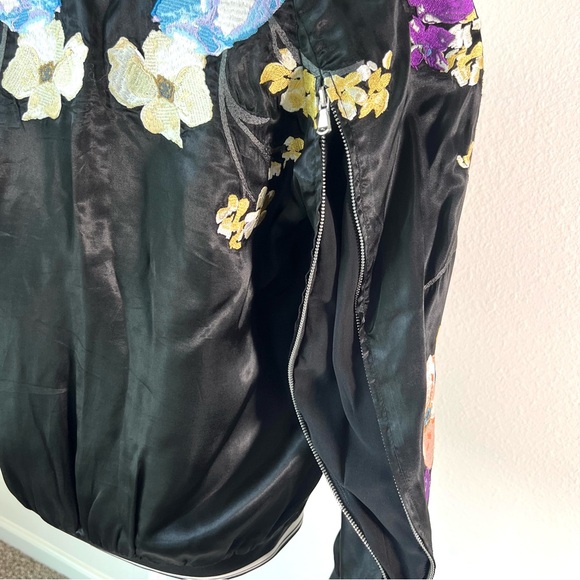 3.1 Phillip Lim Satin Embroidered Bomber Jacket - Picture 7 of 15